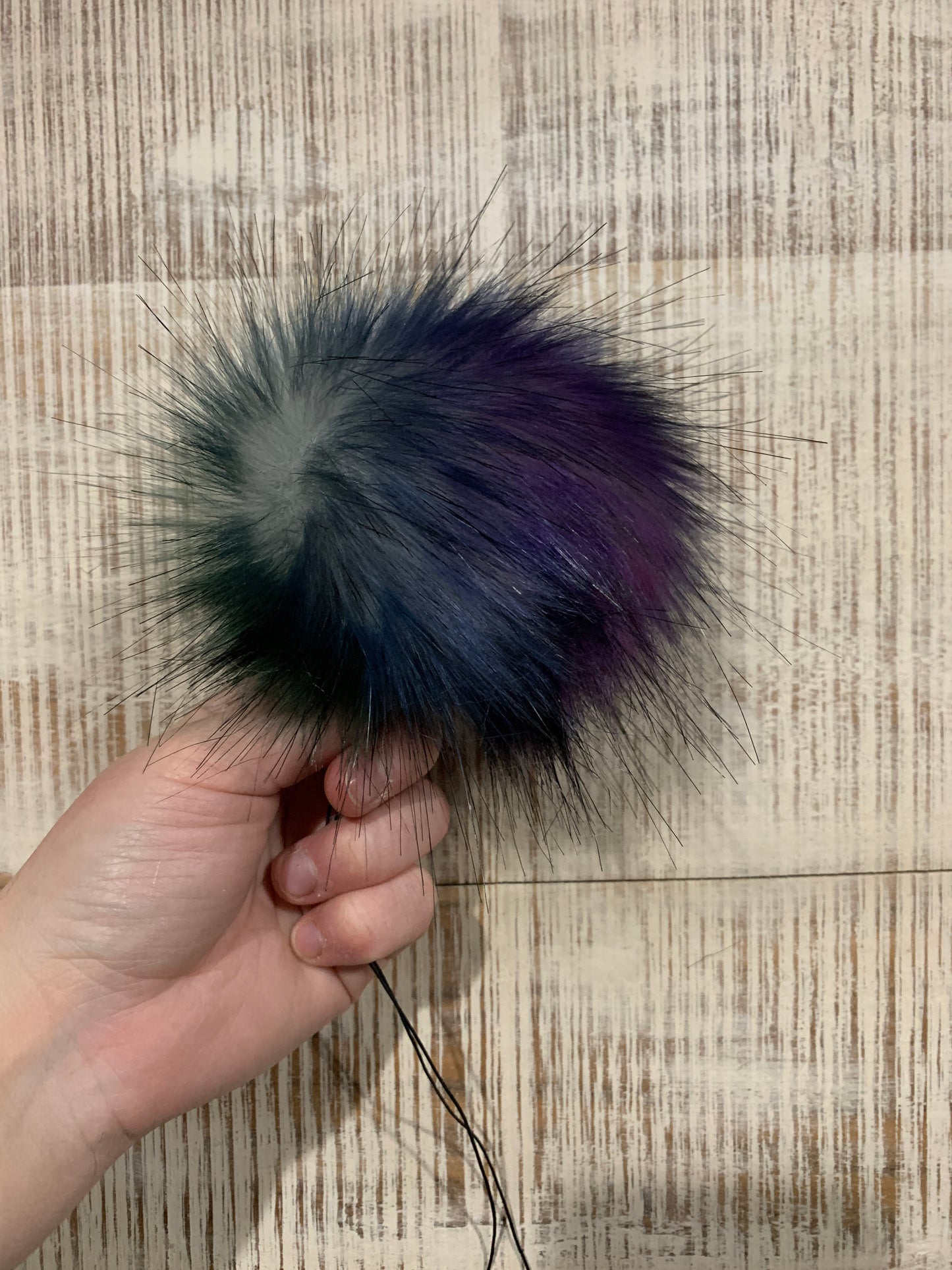Peacock - Faux Fur Pom Pom