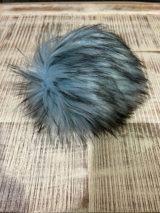 Blue Jay - Faux Fur Pom Pom