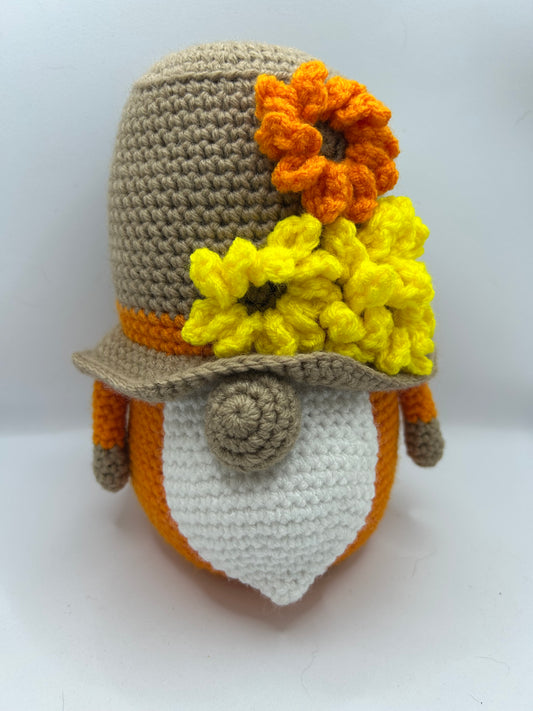 Short Gnome With Sunflower