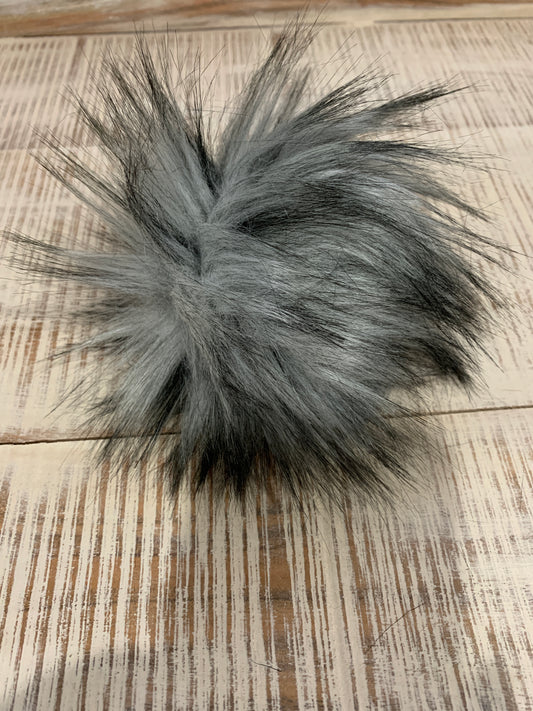 Grey Wolf - Faux Fur Pom Pom